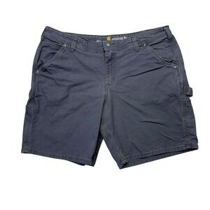 Carhartt Womens Shorts 16 Gray Original Fit Canvas Cargo Carpenter